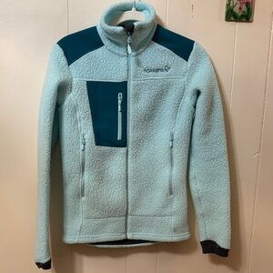 Women's Norrona Trollveggen warm3 Jacket size small ice blue